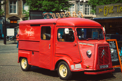 Mobile Kaffee-Bar auf dem Markt
