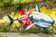 Street-Art am Rhein in Uerdingen
